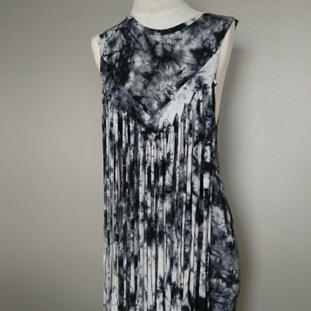 Lira Boho Tiedye FESTIVAL Dress with Fringe